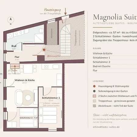 Magnolia - Neubau Im Fachwerkhaus Mit Eigenem Stadtgarten Appartement *
